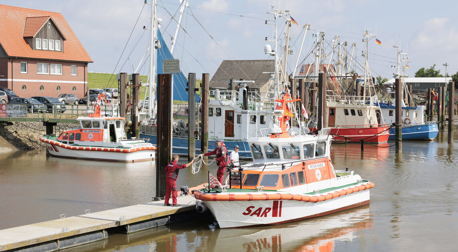 150 Jahre Station Fedderwardersiel (2024) mit Rettungsboot „Peter Habig“. Foto: DGzRS