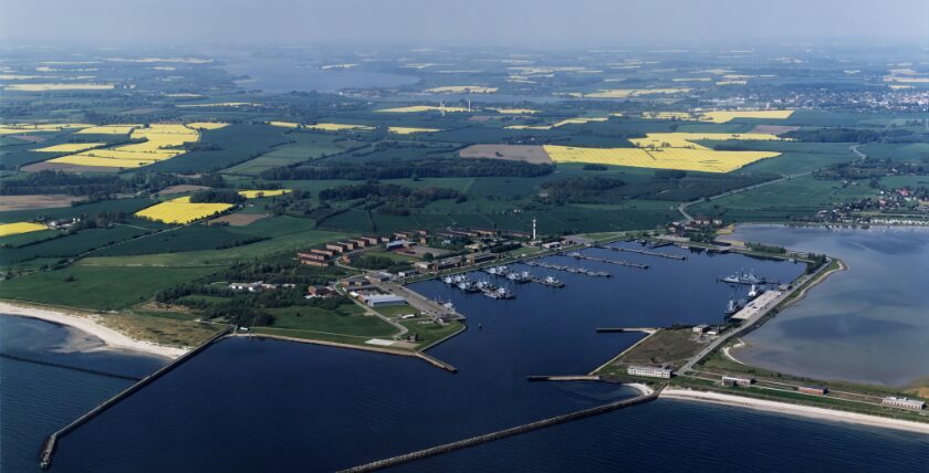 Aerial Hafen Kappeln - Olpenitz zwischen Ostsee und Schlei