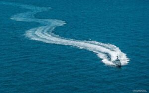 Hochgeschwindigkeitsversuch mit einer Plattform, die von CMN und German Naval Yards Kiel zur Verfügung gestellt wurde. Quelle: PG/CMN Naval