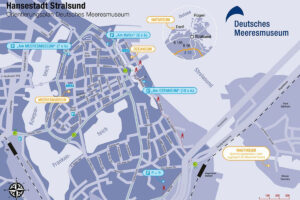 Karte der DMM-Standorte. Grafik: Deutsches Meeresmuseum (DMM)