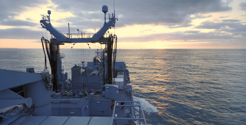 Aussicht von der Brücke des Einsatzgruppenversorgers "Berlin"