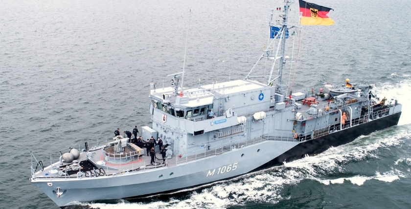 Minenjagdboot Klasse 332 "Dillingen" der Deutschen Marine. Foto: Michael Nitz