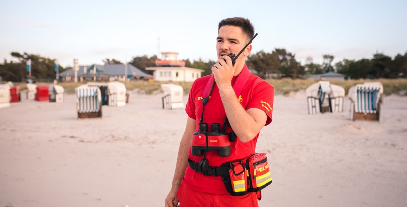 Immer erreichbar dank Digitalfunk, Foto: DLRG