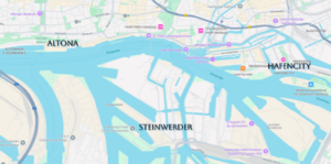 Hamburger Kreuzfahrtterminals. Grafik: Google – Kartendaten 2025