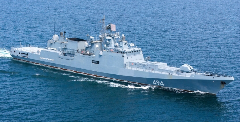 Russische Fregatte "Admiral Grigorovich", Sommer 2025 in der Ostsee. Foto: Michael Nitz/NPS