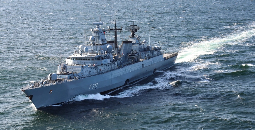 Fregatte F217 Bayern nimmt am Marinemanöver der NATO Baltops 2023 in der Ostsee teil, Bild: Bundeswehr/Julia Kelm