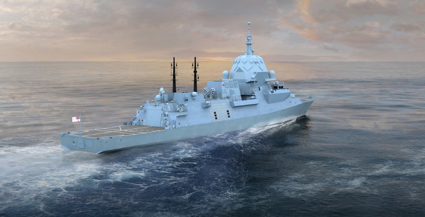 Die Neubau-Fregatten der Hunter Klasse für die Royal Australian Navy erhalten für das integrierte Kommunikationssystem von Rohde & Schwarz Kommunikationsmasten von STS Defence. Foto: BAE Systems