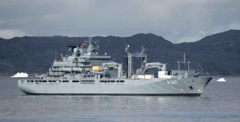 EGV "Berlin" einlaufen Nuuk/Groenland. Foto: Bw/J.Schmidt