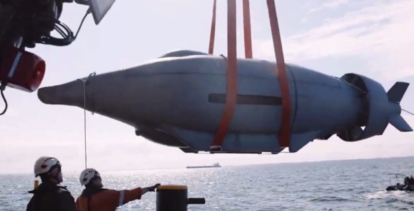 Greyshark bei Schwimmversuchen. Screenshot Video EuroAtlas/EvoLogics