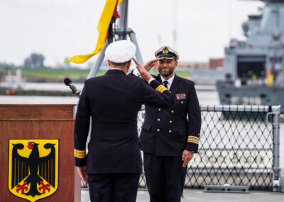 Kommandowechsels auf der Fregatte „Rheinland-Pfalz“, Foto: Bundeswehr/Leon Rodewald