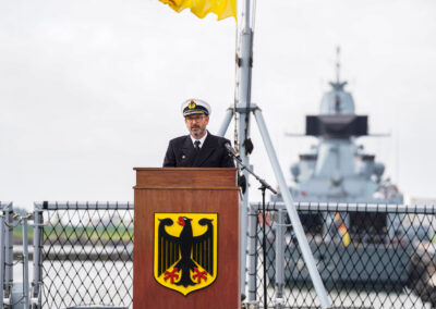 Kommandowechsels auf der Fregatte „Rheinland-Pfalz“, Foto: Bundeswehr/Leon Rodewald