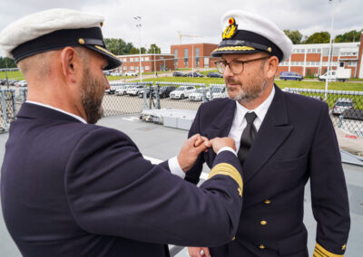 Kommandowechsels auf der Fregatte „Rheinland-Pfalz“, Foto: Bundeswehr/Leon Rodewald