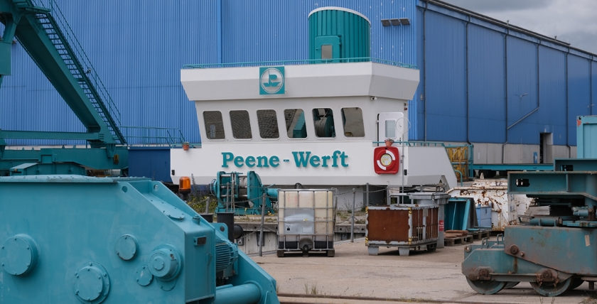 Kurze Wege dominieren auf der Peene-Werft, Fotos: hsc