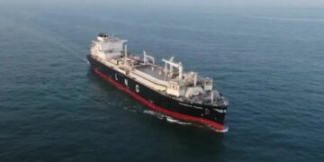 "Transgas-Power" was planned as the second FSRU for the LNG terminal in Mukran. Photo: Hudong-Zhonghua Shipbuilding